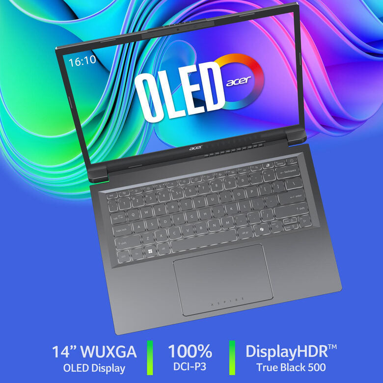 ACER Aspire 14 AI Notebook Copilot+ PC, 14 ", processore Intel® Core Ultra 7 256V, 16 GB, 512 GB SSD, Grey