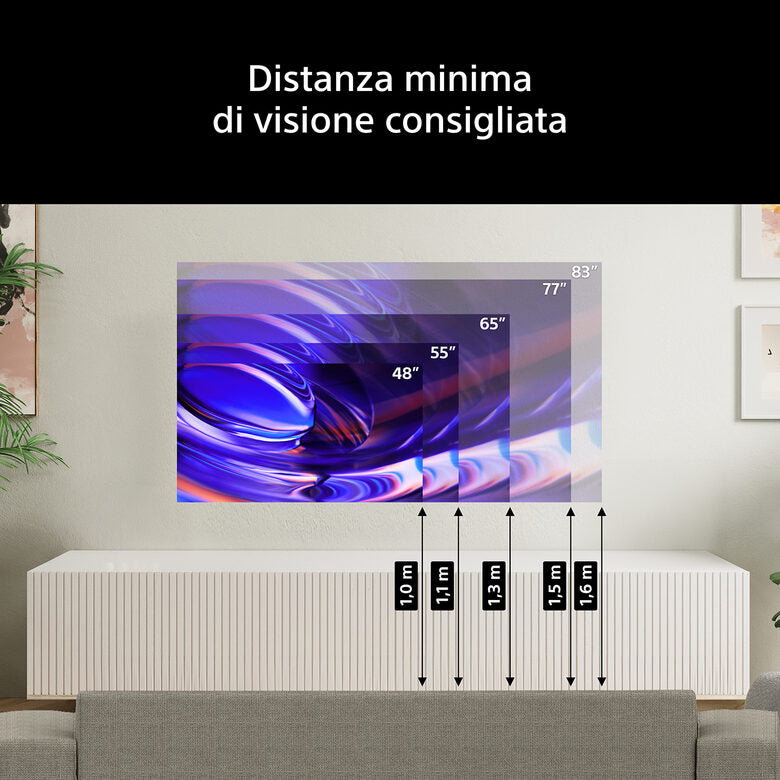 Sony K-83A65 2,11 m (83") 4K Ultra HD Smart TV Wi-Fi Nero