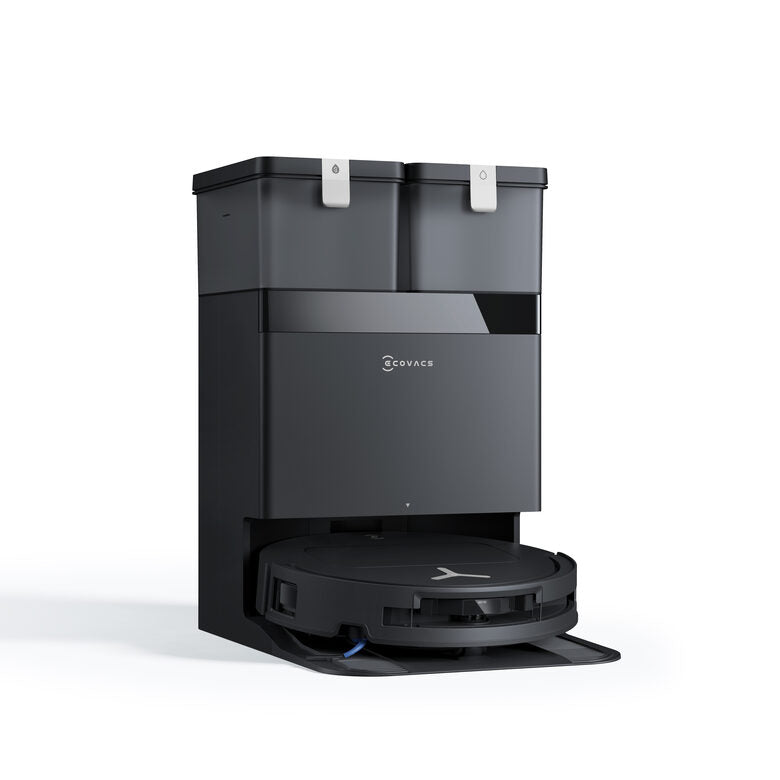Ecovacs DEEBOT T50 OMNI Gen3, Robot aspirapolvere lavapavimenti, 25.000 Pa, spazzola laterale e mocio a estensione, ZeroTangle 3.0, AIVI 3D 3.0, stazione OMNI All-in-One, lavaggio a 75 °C, 81 mm, Nero