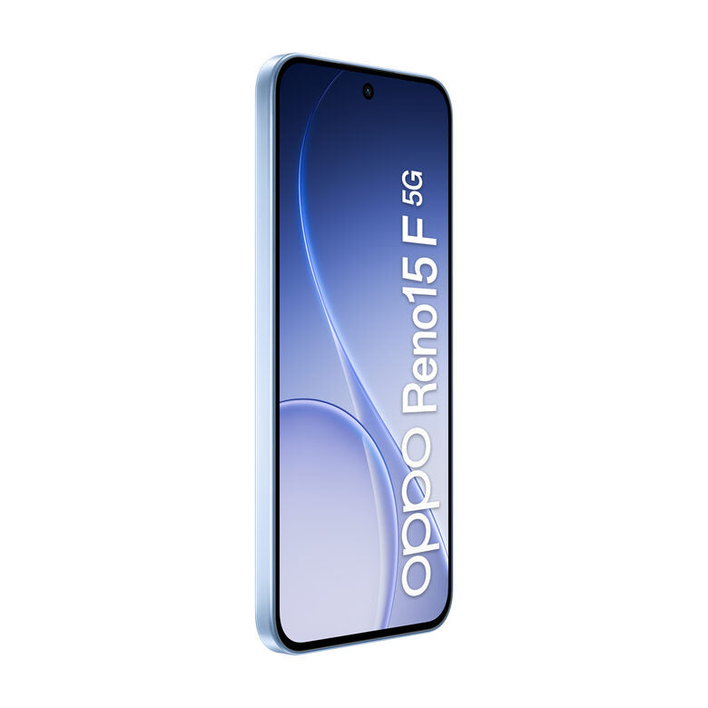 OPPO Reno15 F 5G AI Smartphone, Tripla fotocamera 50+8+2MP, Selfie 50MP, Display 6.57” 120HZ AMOLED FHD+, 6500mAh, RAM 8GB(Esp2GB/4GB/8GB)+ROM 256GB [Versione Italia], Aurora Blue