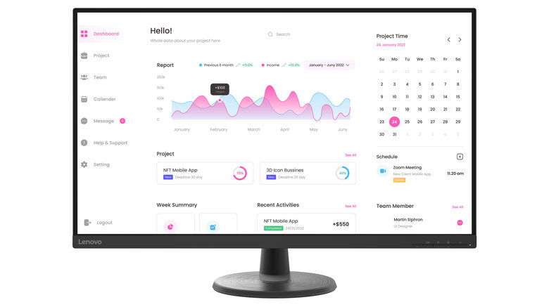 Lenovo Monitor D32-40 31.5" WLED 60Hz 4ms Garanzia 3 anni