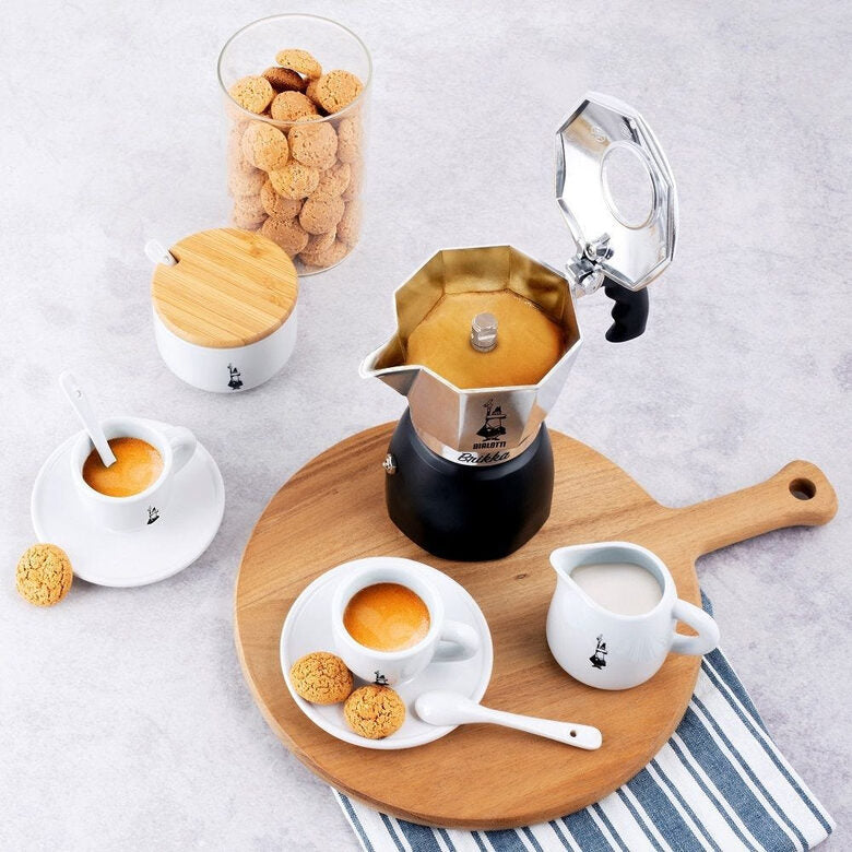 Bialetti Brikka Moka 0,1 L Nero, Acciaio inossidabile