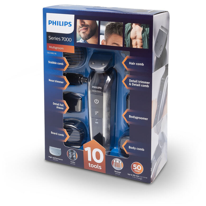 Philips MULTIGROOM Series 7000 Kit multifunzione impermeabile VISO, CORPO, CAPELLI QG3380/16