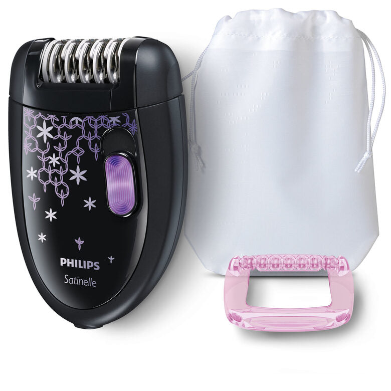 Philips Satinelle Essential Epilatore compatto, per gambe, 2 accessori