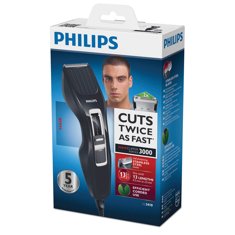 Philips HAIRCLIPPER Series 3000 Regolacapelli con lame in acciaio inossidabile