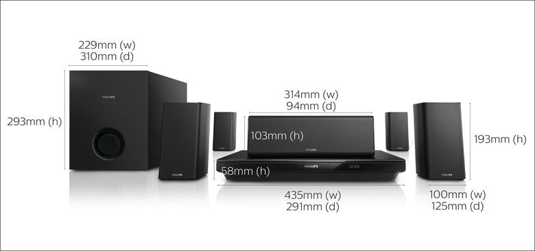 Philips Home Theater 5.1 Blu-ray 3D HTB3520G/12