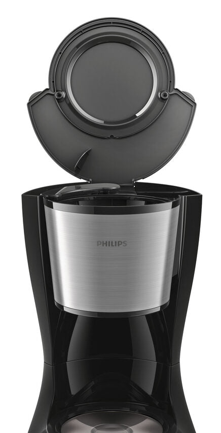 Philips Daily Collection Macchina per caffè nera /metallo con caraffa in vetro