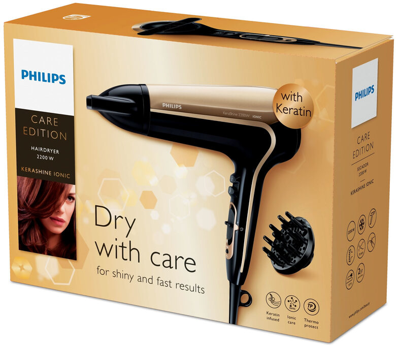 Philips Asciugacapelli KeraShine Ionic da 2200 W Care Edition