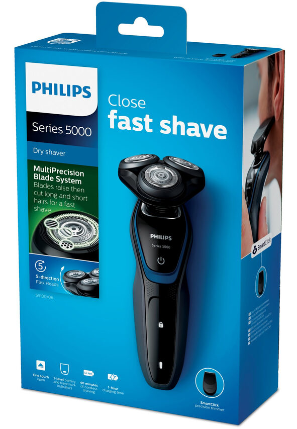 Philips 5000 series Rasoio elettrico per rasatura a secco con sistema MultiPrecision