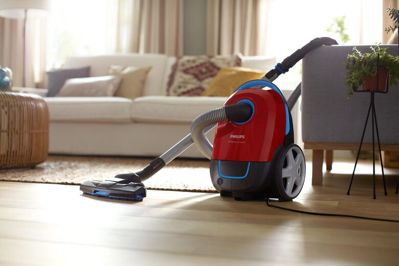 Philips Performer Compact Aspirapolvere con sacco, 900 W, cattura il 99,9% della polvere