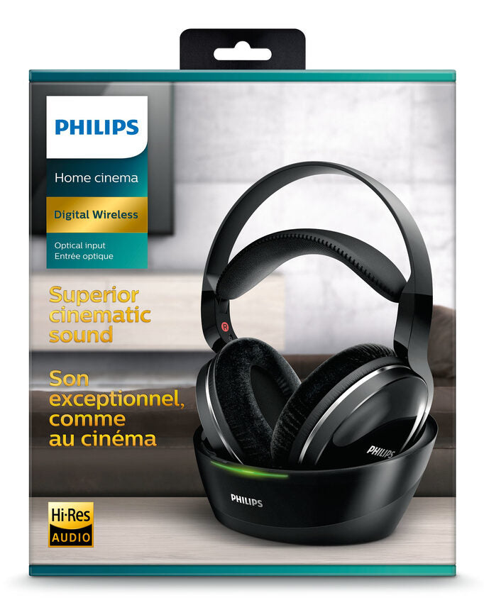 Philips SHD8850/12 cuffia e auricolare Wireless Cuffie A Padiglione MUSICA Nero