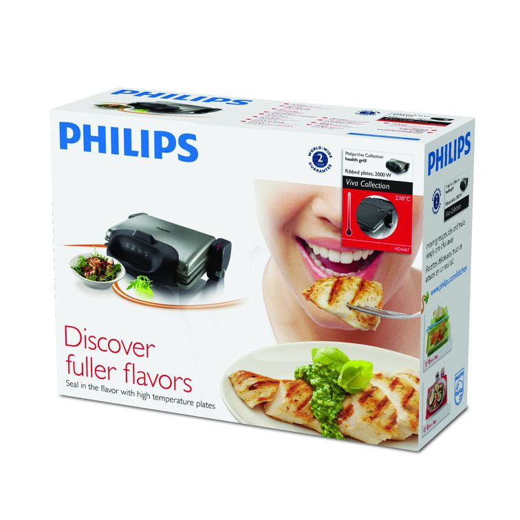 Philips Health Grill da 2000 W con piastra scanalata