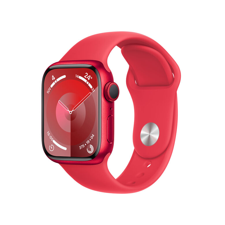 Apple Watch Series 9 GPS Cassa 41m in Alluminio (PRODUCT)RED con Cinturino Sport Band (PRODUCT)RED - S/M