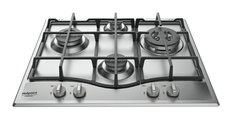 Hotpoint PCN 641 T/IX/HAR piano cottura Acciaio inossidabile Da incasso 60 cm Gas 4 Fornello(i)